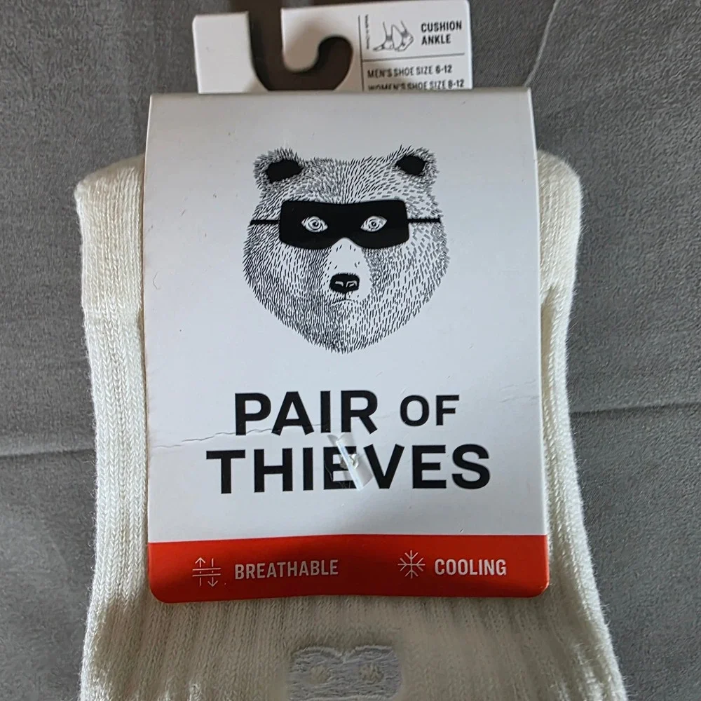 Pair of Thieves Cushion Ankle Socks 3 Pack Frost Blush Rose Mens 6-12 New